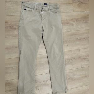 Adriano Goldschmied Graduate Tailored Leg Chinos Khaki 33x32 Men’s Pants